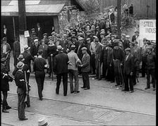 Small Crowd of American Civilians on a Demonstration/Strike, 1930. Creator: British Pathe Ltd