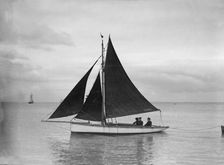 Small cutter sailing,1912. Creator: Kirk & Sons of Cowes