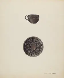 Small Cup and Saucer, c. 1937. Creator: Harry Mann Waddell