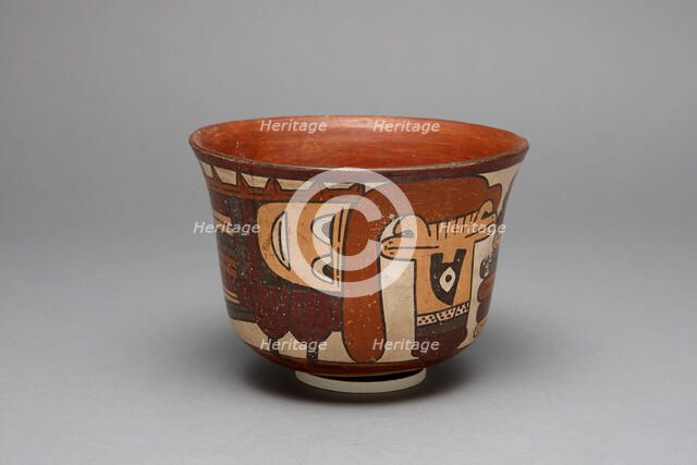 Small Cup Depicting a Costumed Ritual Performer, 180 B.C./A.D. 500. Creator: Unknown.