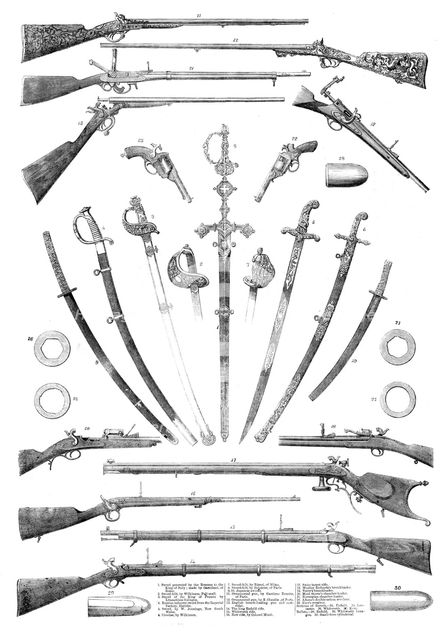 Small arms in the International Exhibition, 1862. Creator: Unknown.