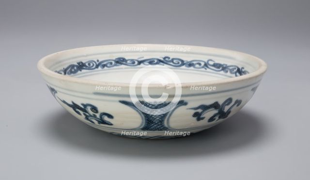 Small Bowl with Floral and Foliate Motif, Late 14th/15th century. Creator: Unknown.