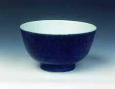 Small bowl with souffle blue glaze, Qing dynasty, China, 17th century. Creator: Unknown