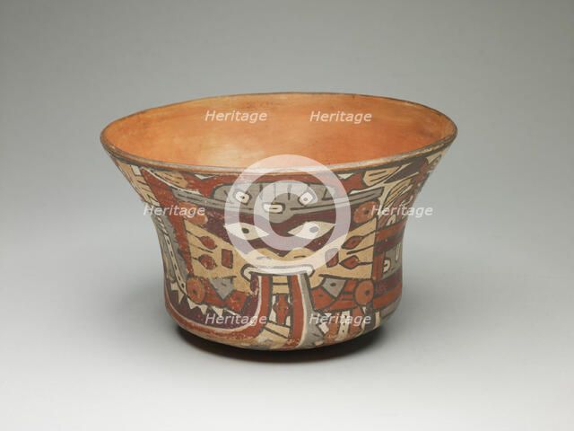 Small Bowl Depicting Costumed Ritual Performer, 180 B.C./A.D. 500. Creator: Unknown.