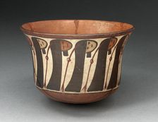 Small Bowl Depicting a Row of Abstract Trophy Heads, 180 B.C./A.D. 500. Creator: Unknown