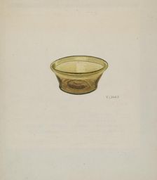 Small Glass Bowl, c. 1940. Creator: V. L. Vance