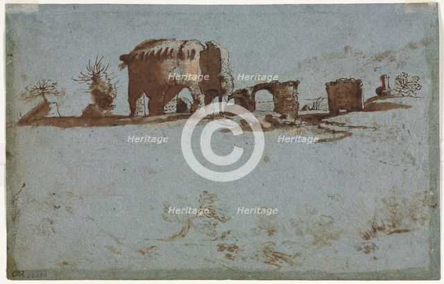 Small Group of Roman Ruins, c. 1650. Creator: Unknown.