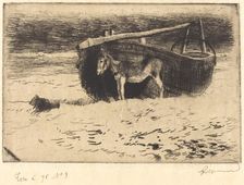 Small Donkey at Berck (Un petit ane à Berck), 1897. Creator: Paul Albert Besnard