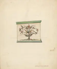Small Decorated Box (side), c. 1937. Creator: Isabella Ruth Doerfler