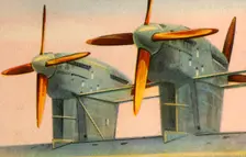 Small-diameter wooden aircraft propellers, 1932. Creator: Unknown