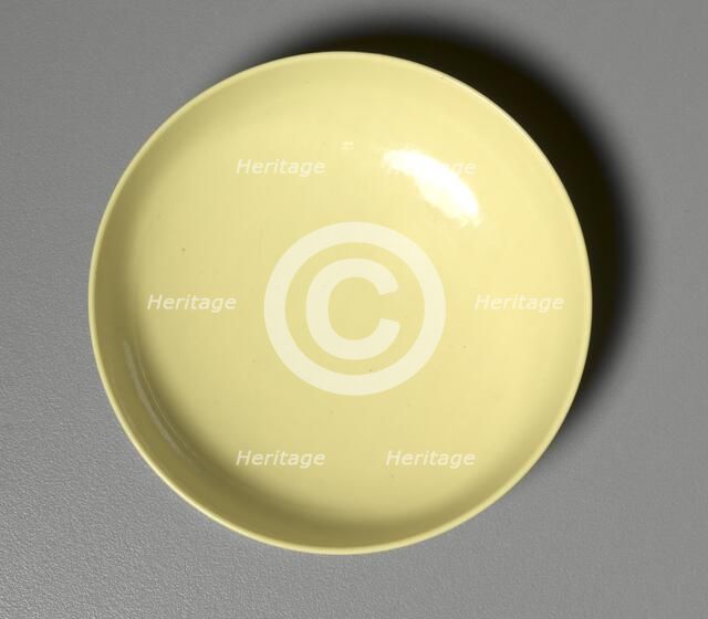Small Dish with Yellow Enamel, 1736-1795. Creator: Unknown.