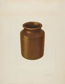 Small Earthen Jar, 1935/1942. Creator: Ludmilla Calderon