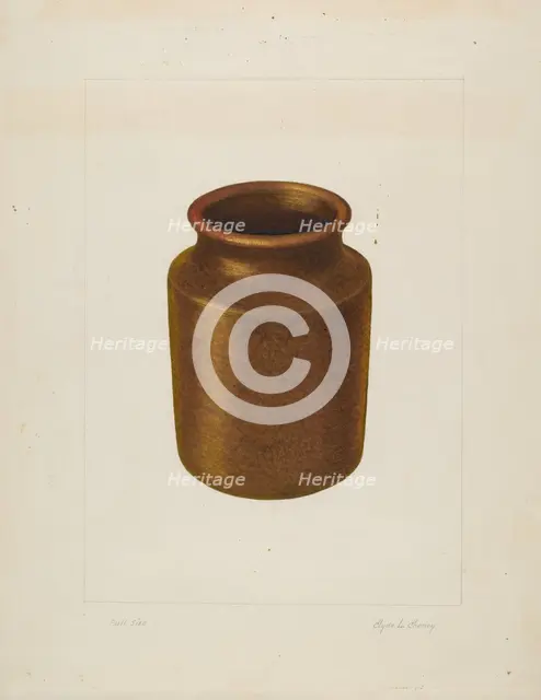 Small Earthen Jar, 1935/1942. Creator: Ludmilla Calderon.