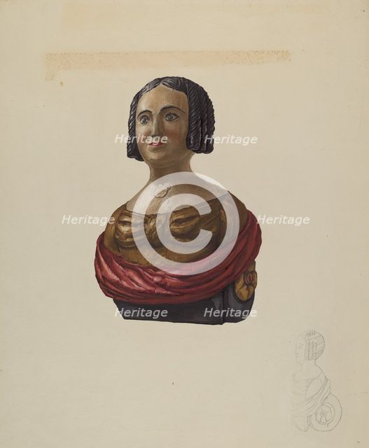 Small Figurehead, 1935/1942. Creator: Flora Merchant.