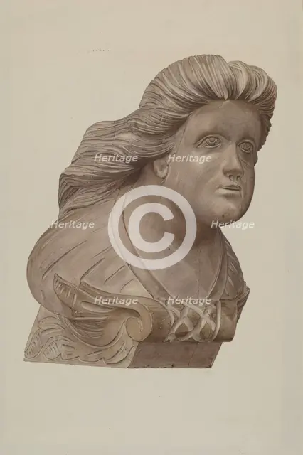 Small Figurehead, 1935/1942. Creator: Karl J. Hentz.