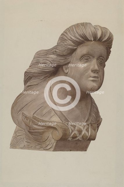 Small Figurehead, 1935/1942. Creator: Karl J. Hentz.