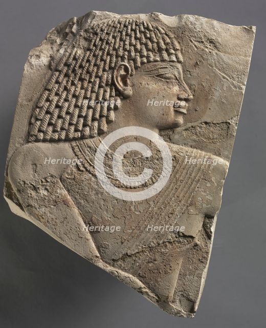 Small Head of a Man, c. 667-647 BC. Creator: Unknown.