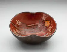 Small Inset Side Bowl Depicting a Pair of Lizards in the Interior, 180 B.C./A.D. 500. Creator: Unknown