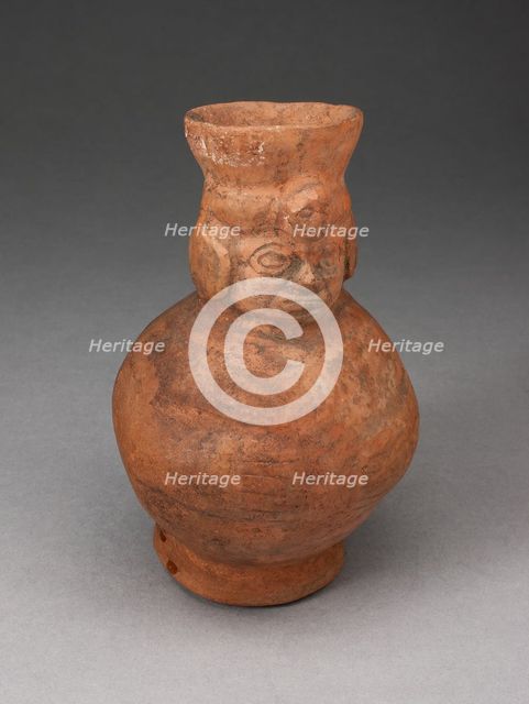 Small Jar in the Form of an Abstract Figure with Modeled Head, 100 B.C./A.D. 500. Creator: Unknown.