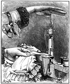 Small lockstick sewing machine, 1886. Artist: Anon
