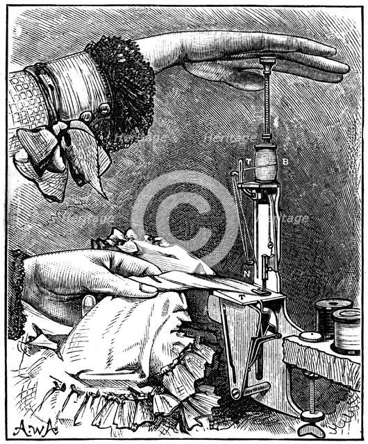 Small lockstick sewing machine, 1886. Artist: Anon