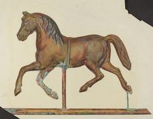 Small Metal Weather Vane, c. 1940. Creator: Laura Bilodeau