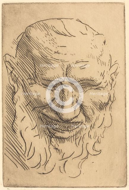 Small Satyr Mask (Petit masque de satyre). Creator: Alphonse Legros.