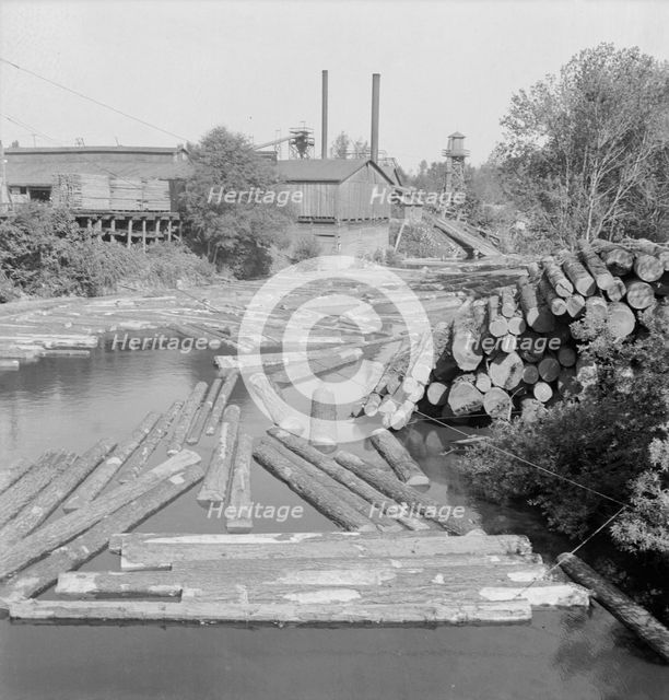 Small sawmill on the Marys River near Corvallis, Oregon, 1939. Creator: Dorothea Lange.
