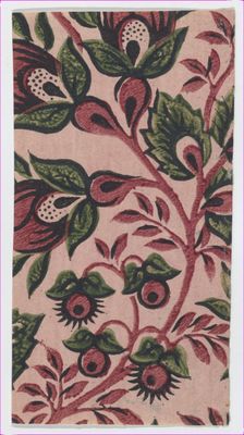 Small sheet with overall floral pattern, late 18th-mid-19th century., late 18th-mid-19th century. Creator: Anon