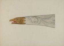 Small Ship's Billet Head, c. 1939. Creator: Alfred H. Smith