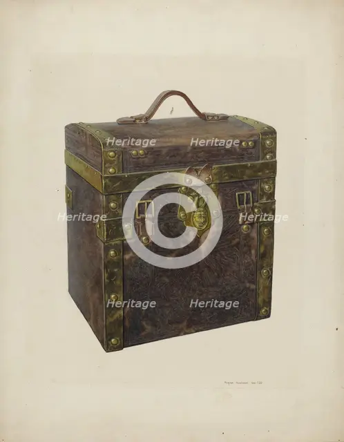 Small Square Trunk, c. 1940. Creator: Regina Henderer.