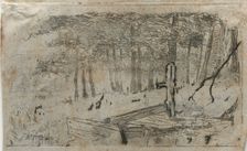 Small Study of Trees, 19th-20th century. Creator: Otto H. Bacher (American, 1856-1909)