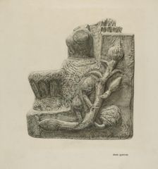 Small Stone Fountain, c. 1942. Creator: Ursula Lauderdale