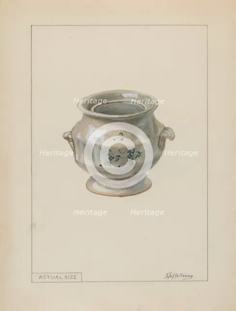 Small Sugar Bowl, c. 1936. Creator: Thomas Holloway.