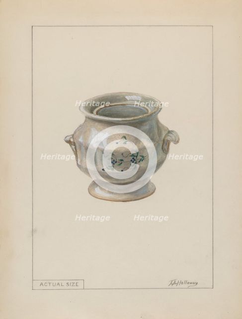 Small Sugar Bowl, c. 1936. Creator: Thomas Holloway.
