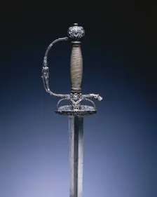Small Sword with Masks and Figures, c. 1660-1680. Creator: Unknown