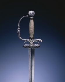 Small Sword with Masks and Figures, c. 1660-1680. Creator: Unknown
