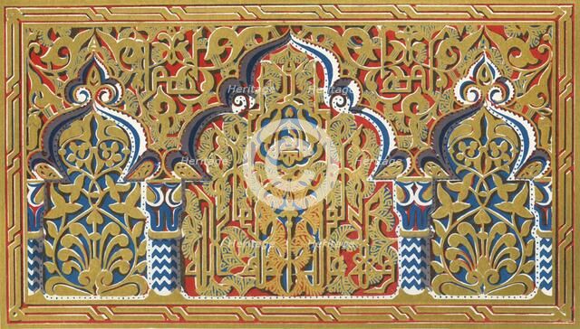 'Small panel in jamb of a window, Hall of the Two Sisters', 1907. Creator: Unknown.