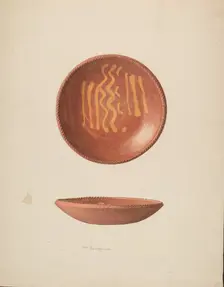 Small Pie Plate, c. 1939. Creator: Carl Buergerniss
