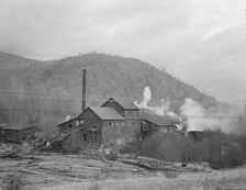 Small private lumber mill still operating in region..., Boundary County, Idaho, 1939. Creator: Dorothea Lange
