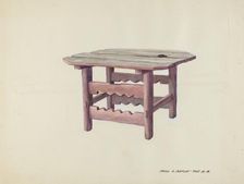 Small Table, c. 1937. Creator: Majel G. Claflin