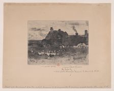 Small Thatched Cottages (Les Petites Chaumières), 1878. Creator: Felix Hilaire Buhot