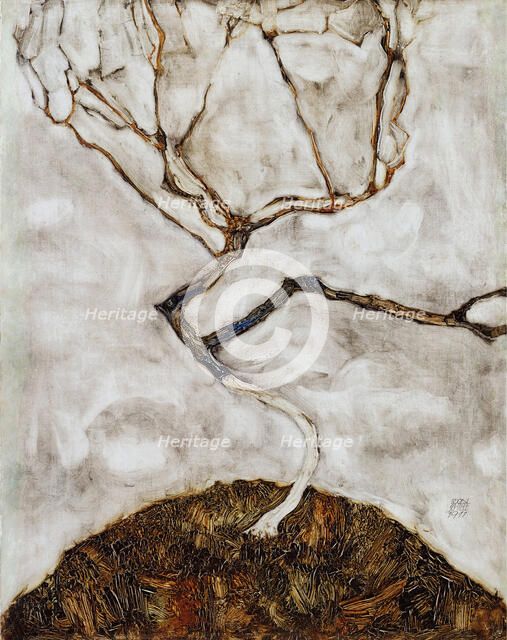 Small Tree in Late Autumn, 1911. Artist: Schiele, Egon (1890–1918)