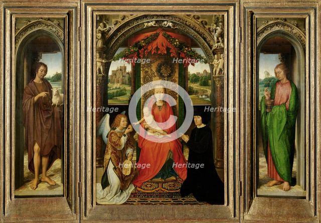 Small Triptych of St. John the Baptist, c. 1490. Artist: Memling, Hans (1433/40-1494)