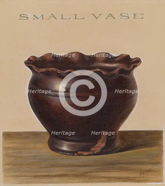 Small Vase, c. 1939. Creator: Philip Smith.