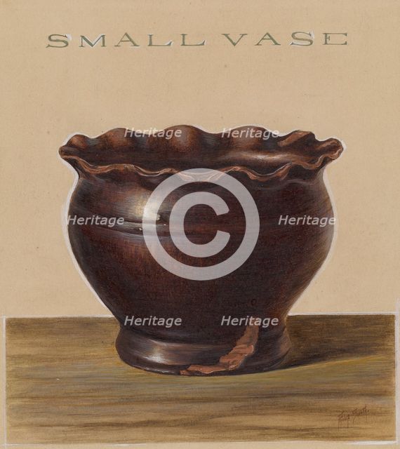 Small Vase, c. 1939. Creator: Philip Smith.