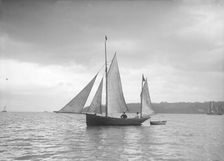 Small yawl under sail, 1912. Creator: Kirk & Sons of Cowes