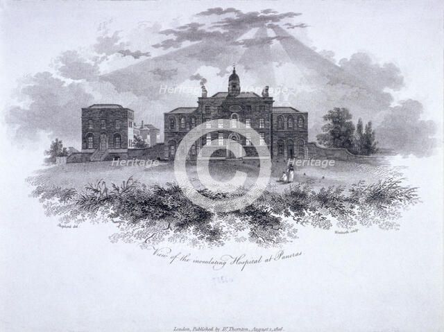Smallpox Hospital, Battle Bridge (now King's Cross), London, 1806.  Artist: William Woolnoth