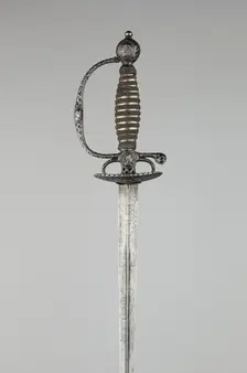Smallsword with Portraits of Monarchs from the Bourbon Dynasty, France, c. 1770/80. Creator: Unknown