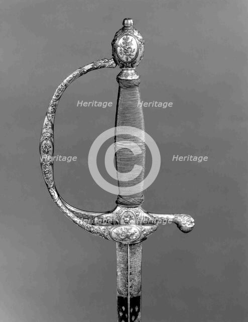 Smallsword with Scabbard, French, Paris, ca. 1785. Creator: Unknown.